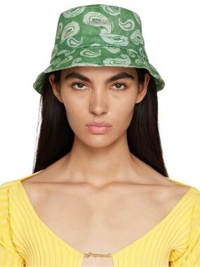 Jacquemus 'Le Bob Gadjo' Bow Knotted
Bucket Hat Print Pop Green Paisley